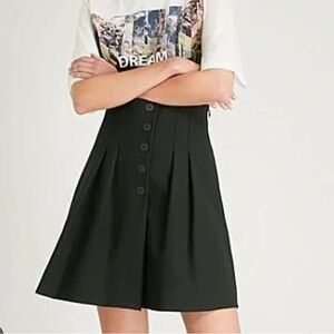 Maje Black Pleated Skirt Size Small